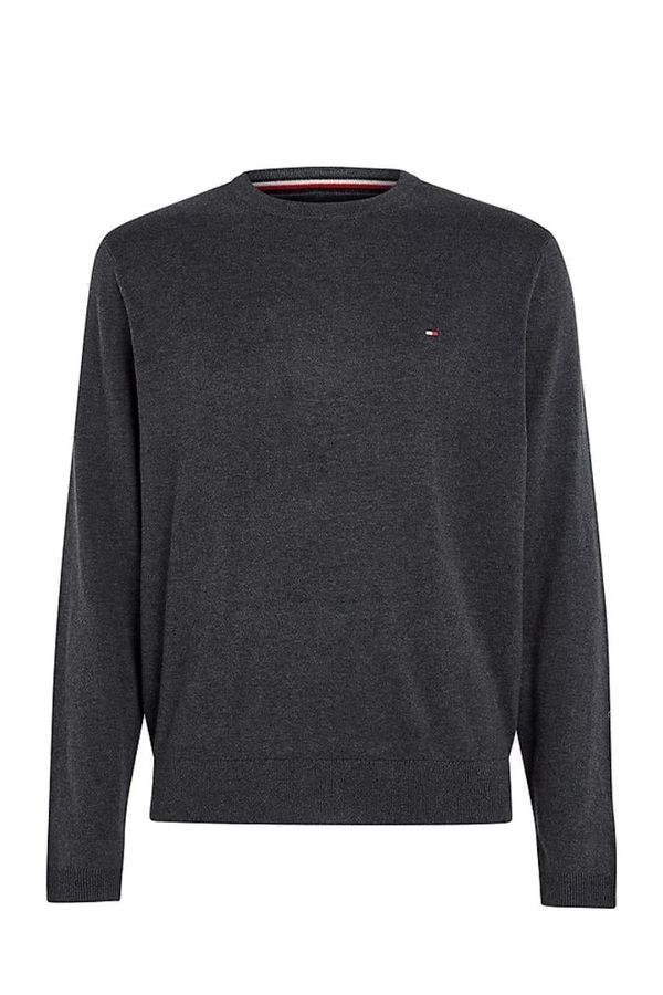 Tommy Hilfiger Sweater - TOMMY HILFIGER CORE COTTON-SILK CNECK grey