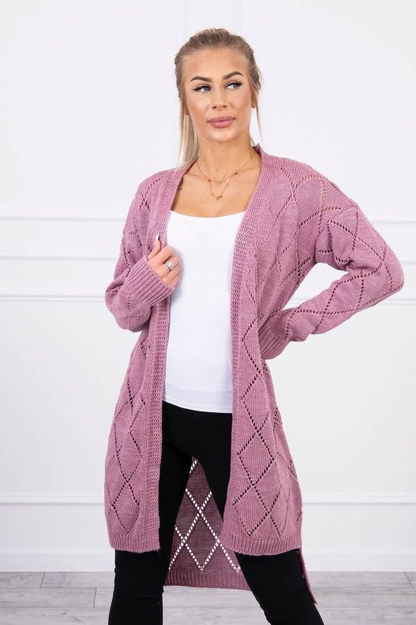 Kesi Sweater with geometric pattern dark pink
