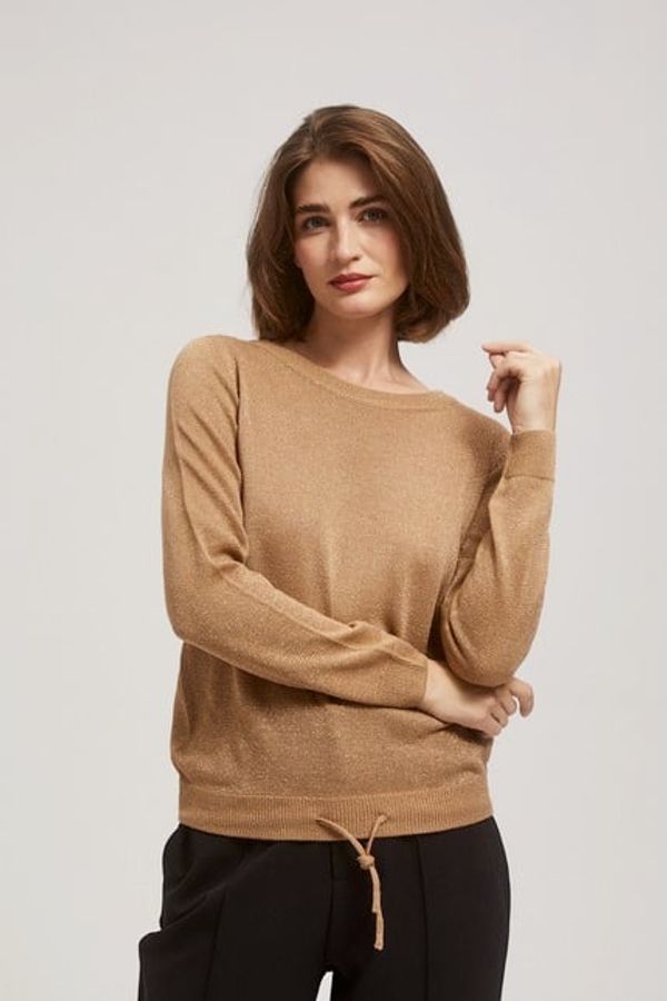Moodo Sweater with metal thread and tie-up