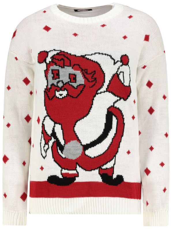 Kesi Sweater with Santa Claus ecru