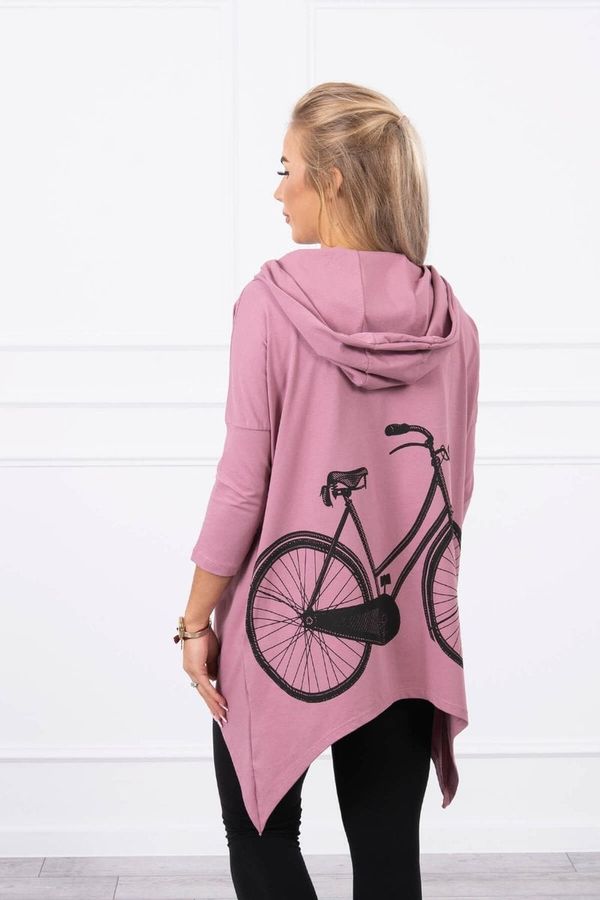 Kesi Sweatshirt with cycling print dark pink