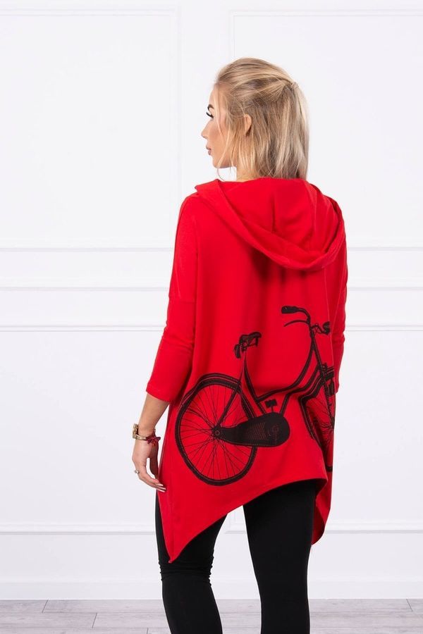 Kesi Sweatshirt with cycling print red