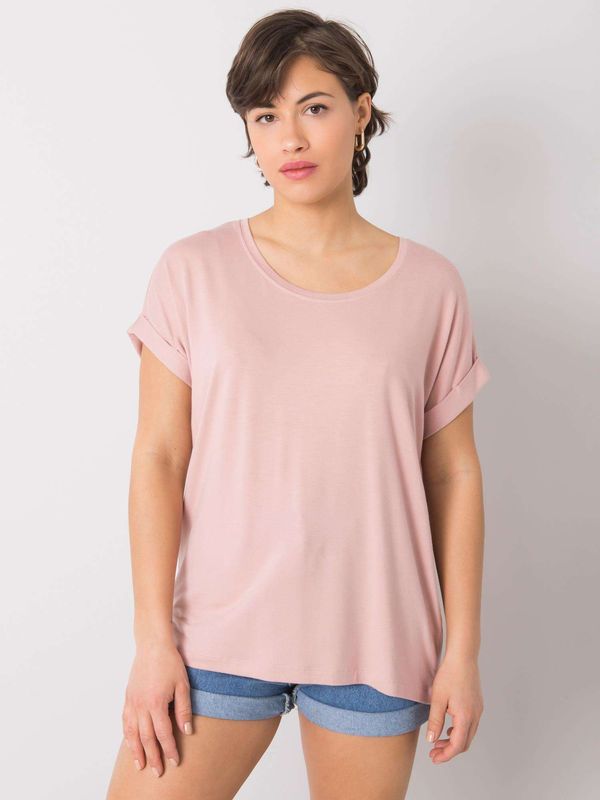 Fashionhunters T-shirt Dafne RUE PARIS in powder pink