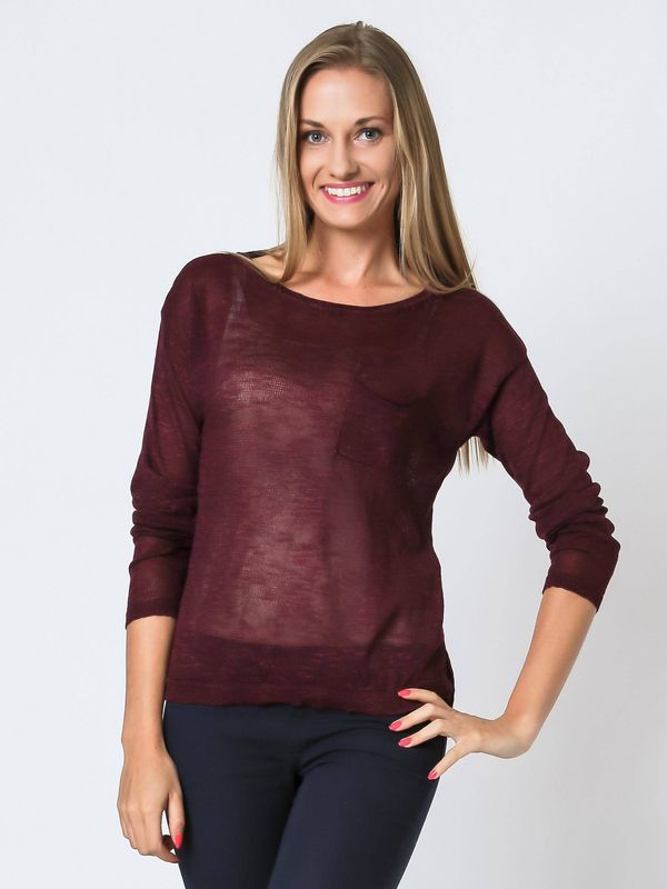 Yups Thin sweater with burgundy pocket