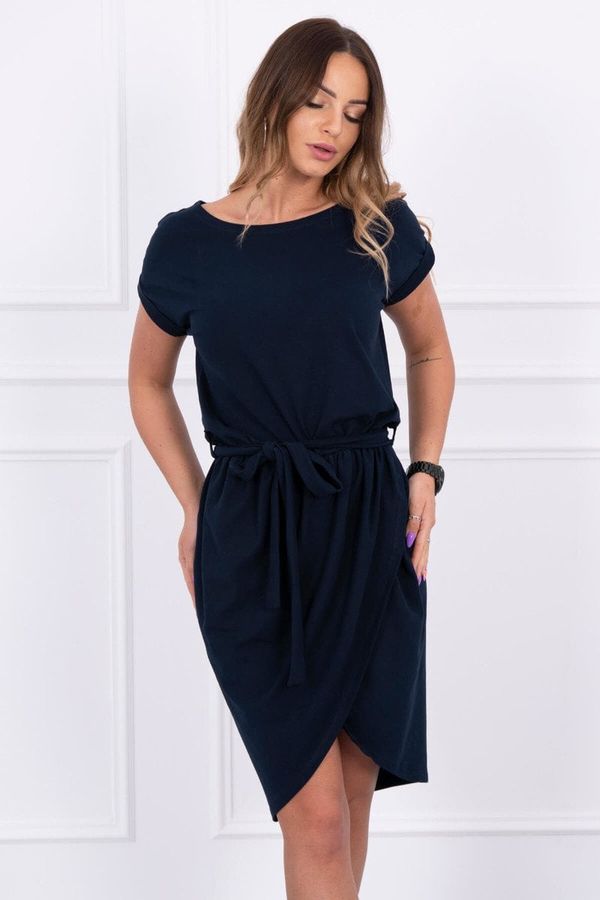 Kesi Tied dress with a clutch bottom navy blue