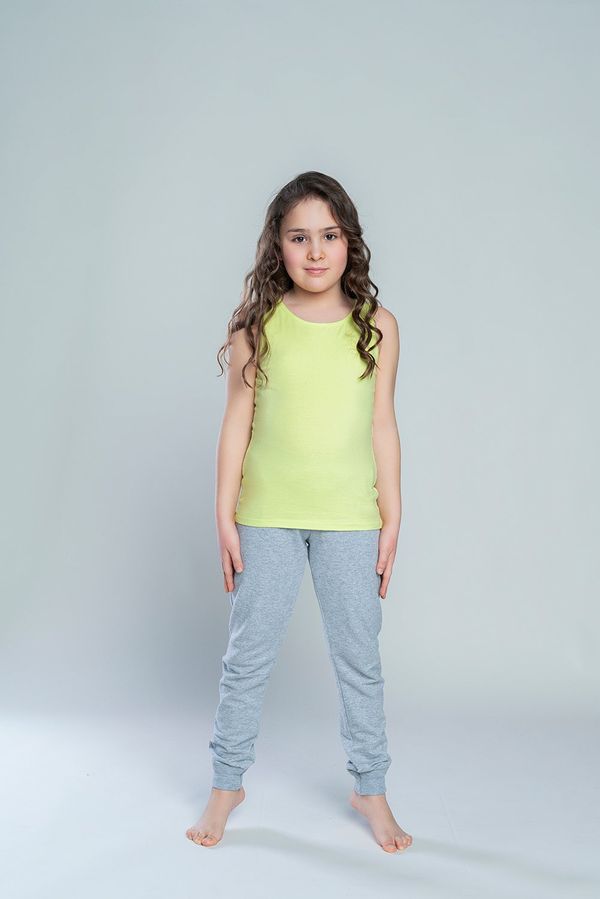 Italian Fashion Tola T-shirt for girls with wide straps - lime