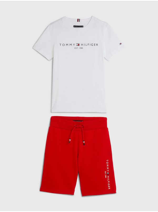Tommy Hilfiger Tommy Hilfiger Boys T-shirt and Shorts Set in white and red Tommy Hilf - Boys