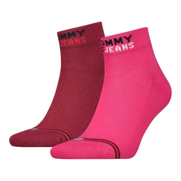 Tommy Hilfiger Jeans Tommy Hilfiger Jeans Woman's 2Pack Socks 701218956011 Pink/Burgundy