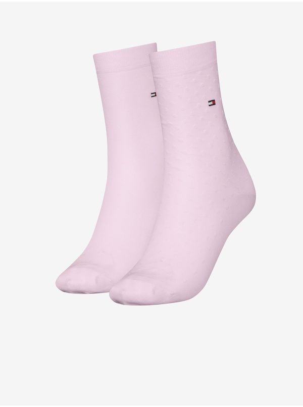 Tommy Hilfiger Tommy Hilfiger Set of two pairs of women's socks in light pink Tommy Hil - Ladies