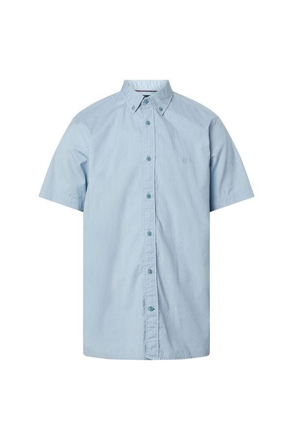 Tommy Hilfiger Tommy Hilfiger Shirt - NATURAL SOFT POPLIN RF SHIRT S/S blue