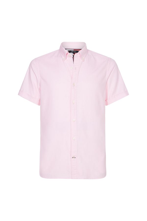 Tommy Hilfiger Tommy Hilfiger Shirt - SLIM FLEX CO/LI DOBBY SHIRT S/S pink