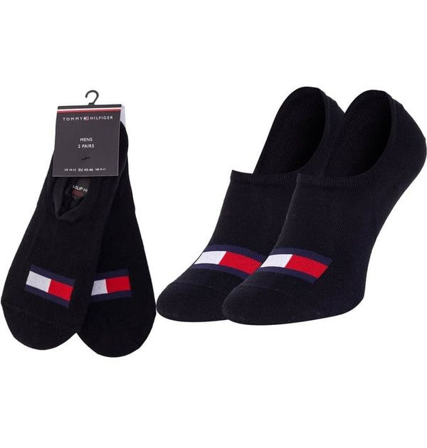 Tommy Hilfiger Tommy Hilfiger Socks - TH FOOTIE HIGH CUT 2P FLAG black