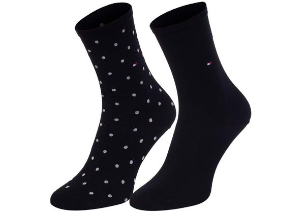 Tommy Hilfiger Tommy Hilfiger Socks - Tommy Hilfige Dot 2 Pack Black