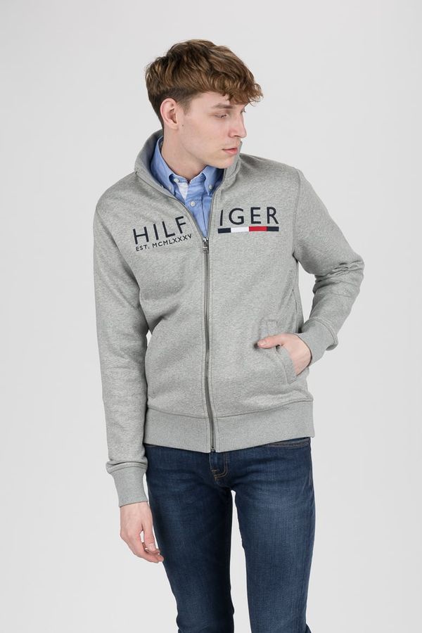 Tommy Hilfiger Tommy Hilfiger Sweatshirt - IM HILFIGER LOGO ZIP THROUGH grey