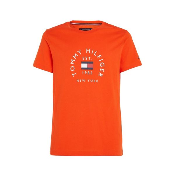 Tommy Hilfiger Tommy Hilfiger T-shirt - HILFIGER FLAG ARCH TEE orange