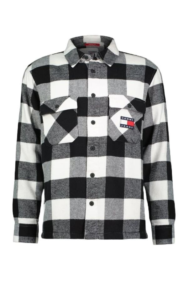 Tommy Hilfiger Tommy Jeans Shirt - TJM SHERPA FLANNEL OVERSHIRT white