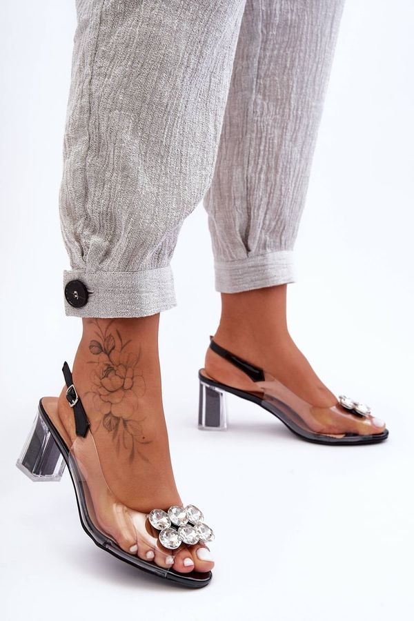 Kesi Transparent sandals with heels black SBarski