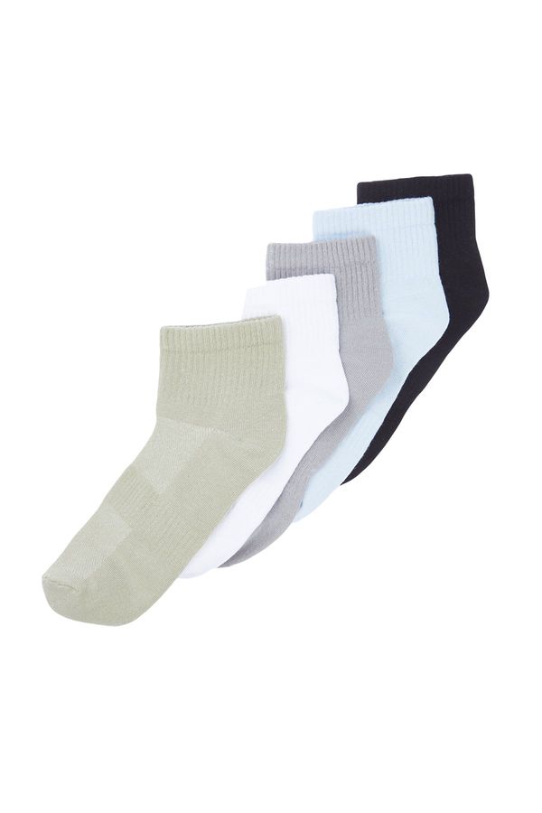 Trendyol Trendyol 5-Pack Multi Color Cotton Summer Booties-Short-Above Ankle Socks