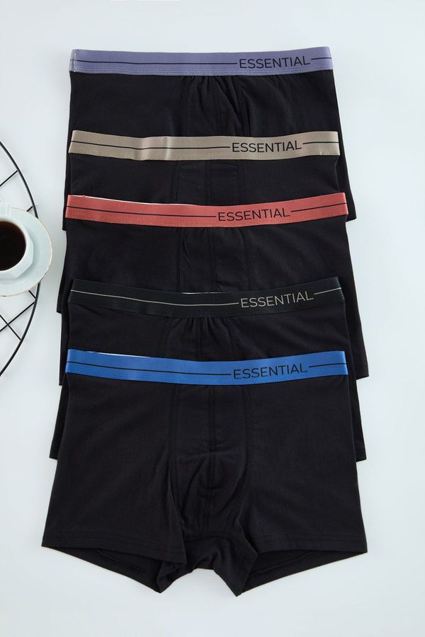 Trendyol Trendyol 5 Pack Patterned/Plain Pack Boxers