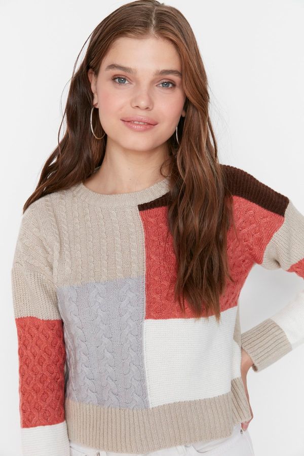 Trendyol Trendyol Beige Knit Detailed Knitwear Sweater
