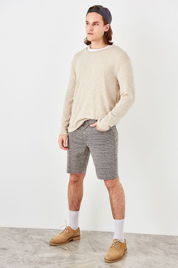 Trendyol Trendyol Beige Male Printed 5 pocket shorts