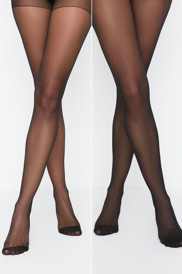 Trendyol Trendyol Black 2-Pack 15 Den Shiny Knitted Tights