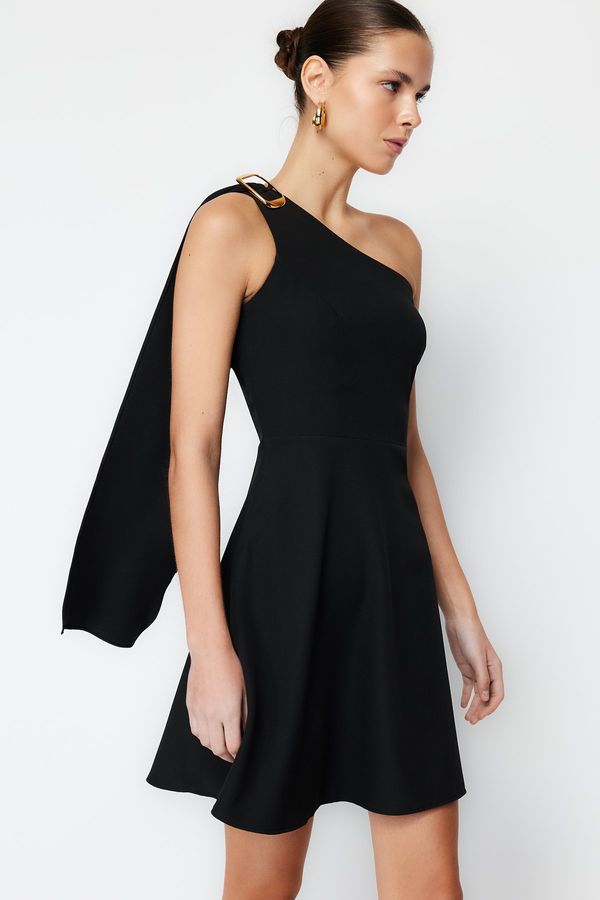 Trendyol Trendyol Black Accessory Detailed Mini Woven Dress