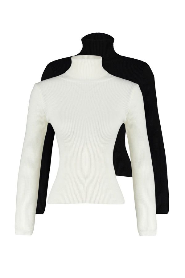 Trendyol Trendyol Black and White Two-Pack Knitwear Sweater