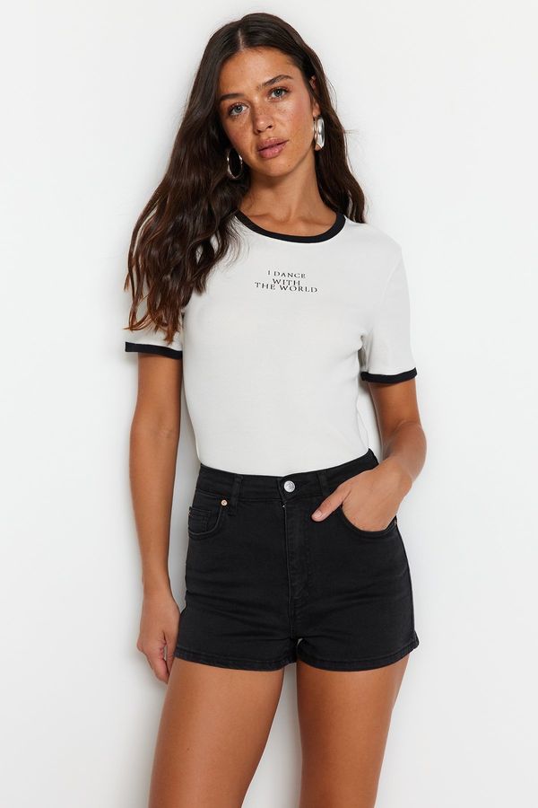 Trendyol Trendyol Black High Waist Denim Shorts