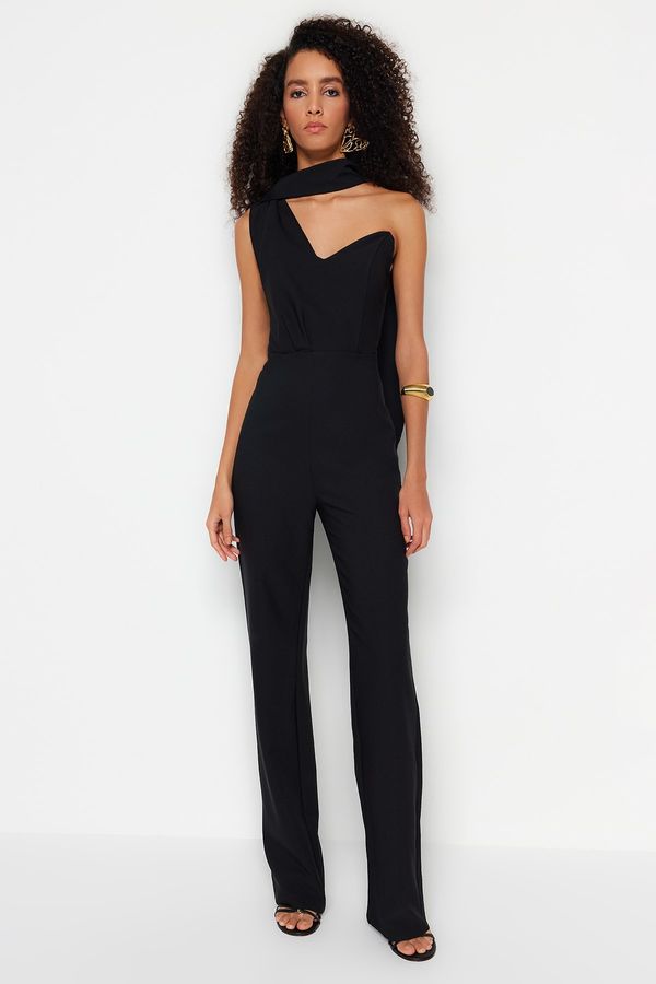 Trendyol Trendyol Black Lined Woven Jumpsuit