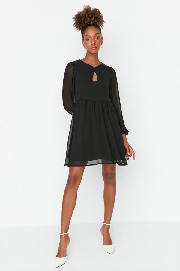 Trendyol Trendyol Black Mini Lined Chiffon Woven Woven Dress