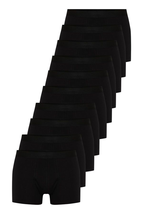 Trendyol Trendyol Black Multicolor Basic 10 Pack Cotton Boxers
