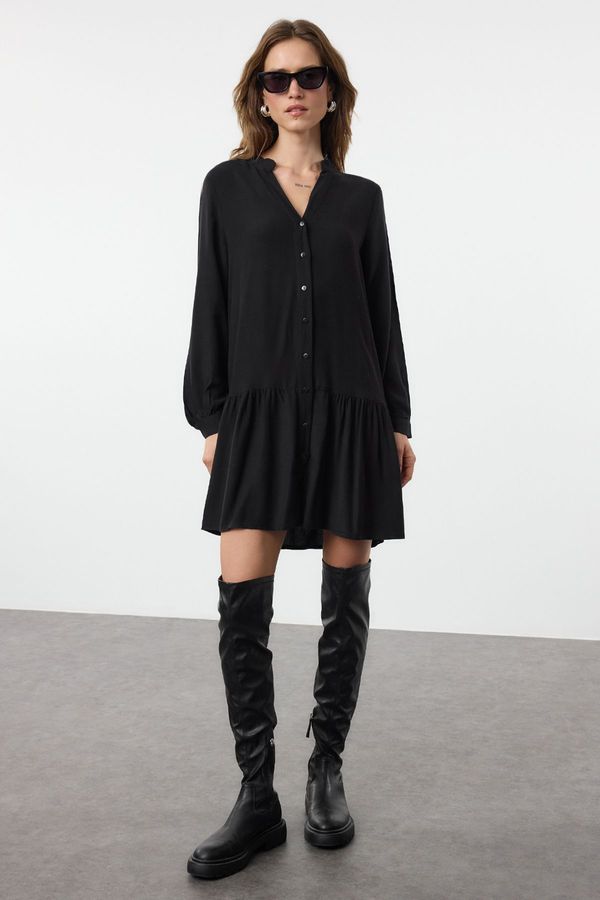 Trendyol Trendyol Black Plain Mini Woven Dress