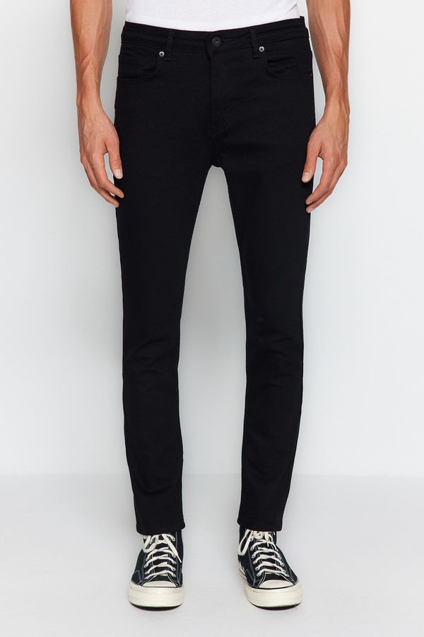 Trendyol Trendyol Black Skinny Fit Unfading Black Flexible Fabric Jeans Denim Trousers