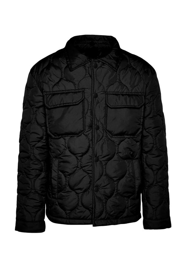 Trendyol Trendyol Black Unisex Regular Fit Water and Wind Resistant Quilted Coat
