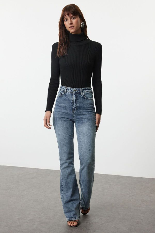 Trendyol Trendyol Blue High Waist Flare Jeans