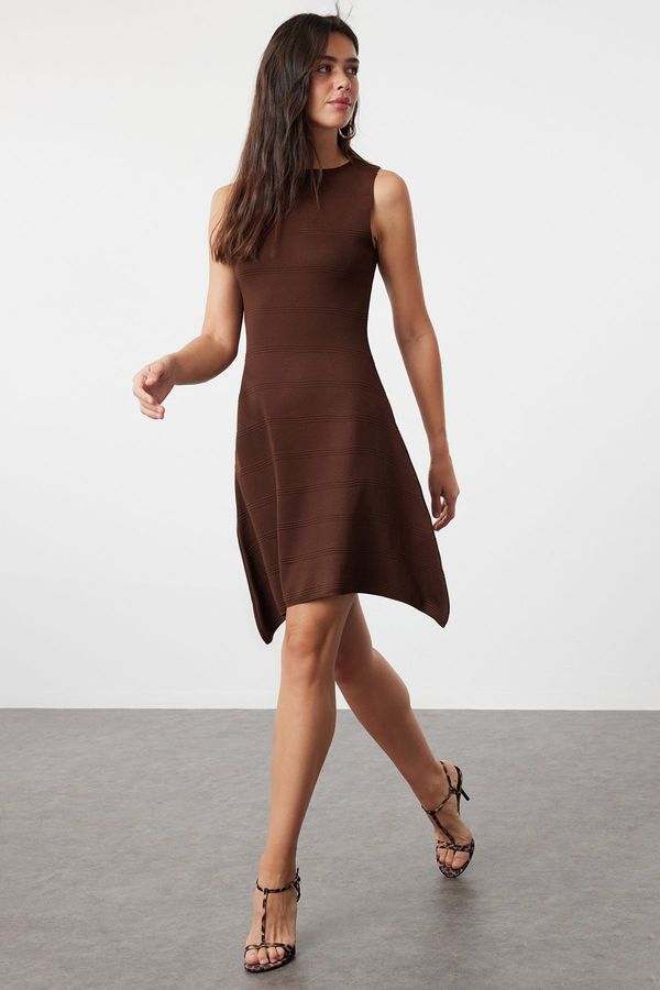 Trendyol Trendyol Brown Midi Knitwear A-line Dress