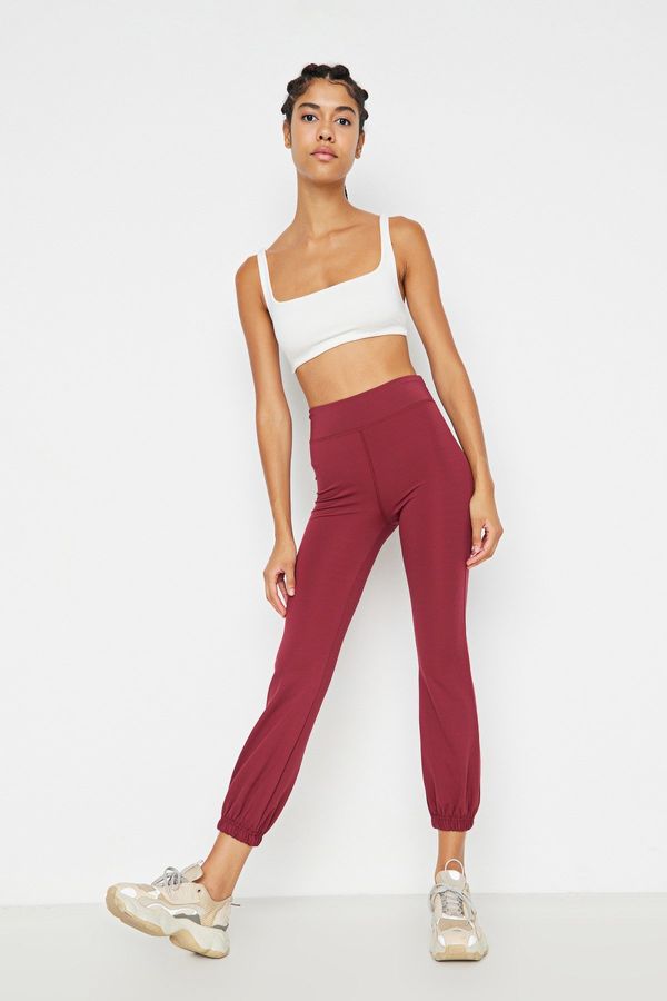 Trendyol Trendyol Claret Red Jogger Recovery Knitted Sports Sweatpants