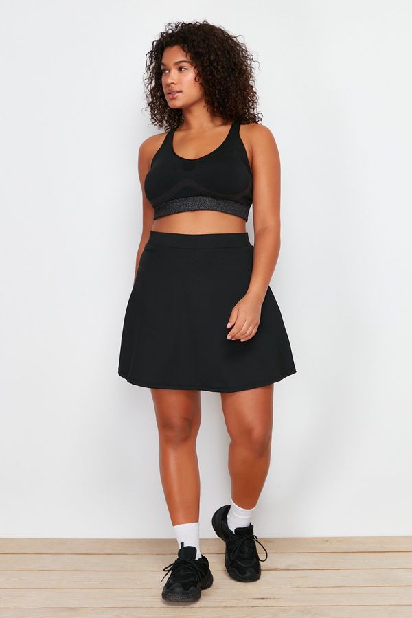 Trendyol Trendyol Curve Black 2 Layer Sports Short Skirt
