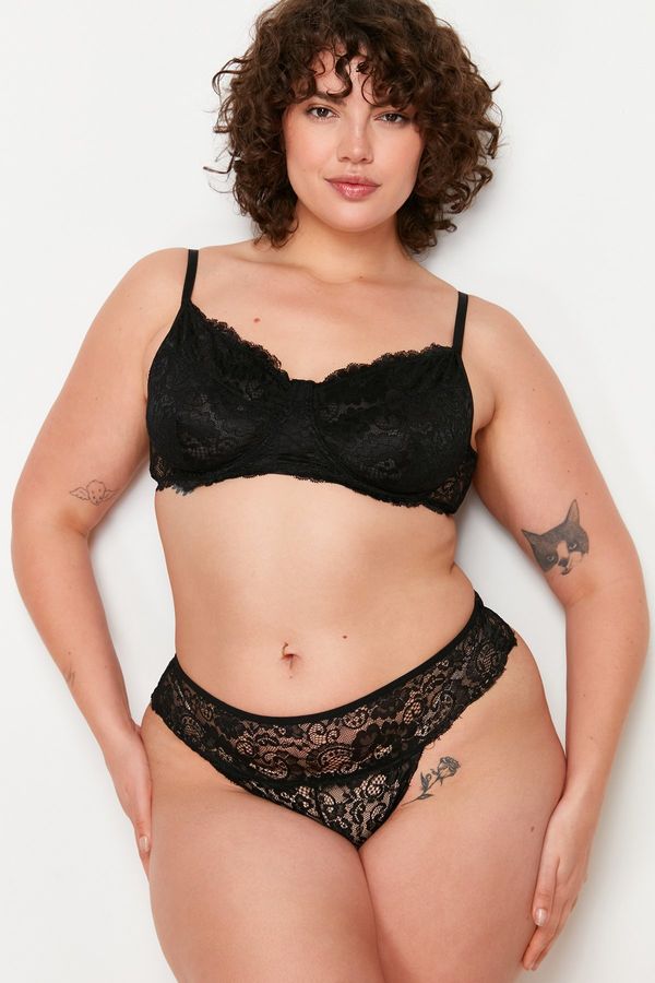 Trendyol Trendyol Curve Black Lace Underwear Set