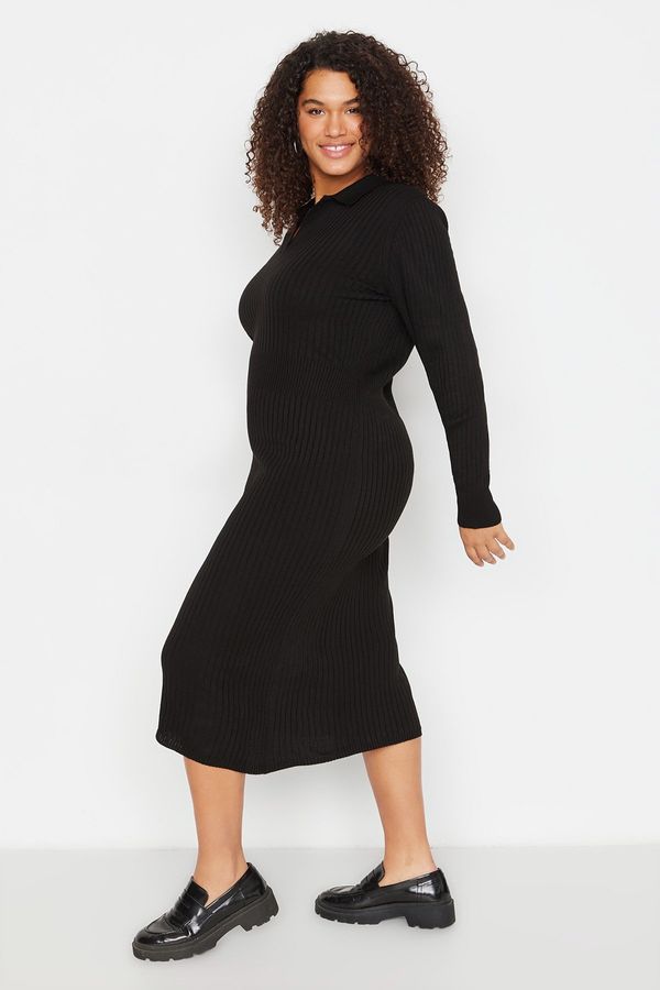 Trendyol Trendyol Curve Black Polo Neck Sweater Dress