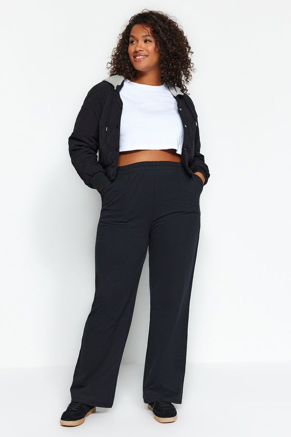 Trendyol Trendyol Curve Black Thick Knitted Sweatpants