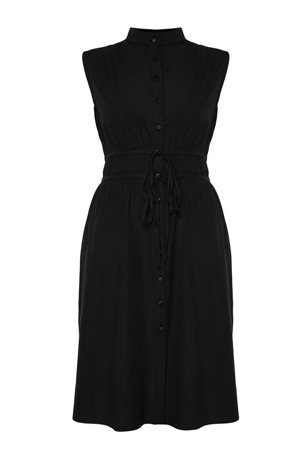 Trendyol Trendyol Curve Black Woven Shirt Dress