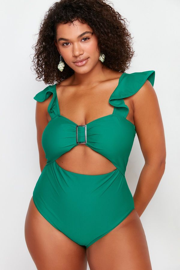 Trendyol Trendyol Curve Green Balconette Swimsuit with Recovery Effect
