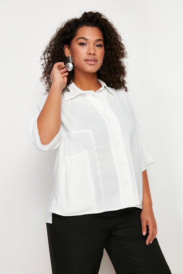 Trendyol Trendyol Curve White Woven Shirt