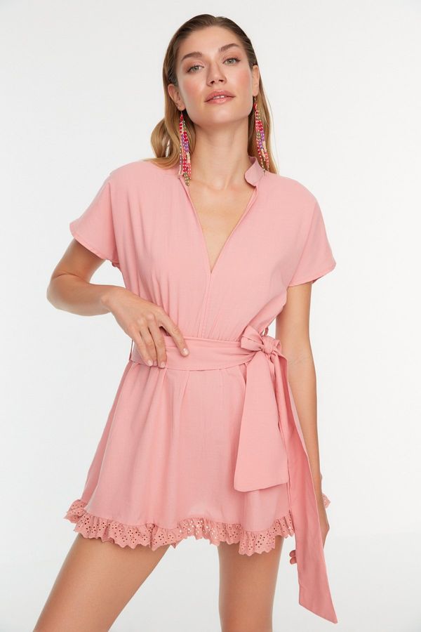 Trendyol Trendyol Dried Rose Lace Detailed Beach Dress