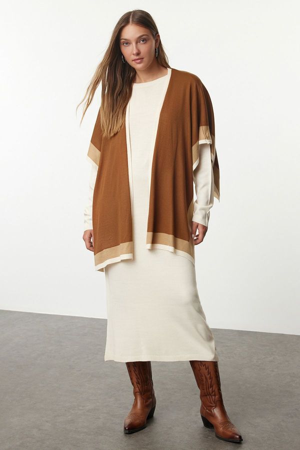 Trendyol Trendyol Ecru Maxi Knitwear Basic Scarf Dress