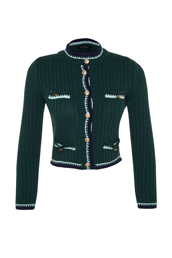 Trendyol Trendyol Emerald Crop Knitwear Cardigan