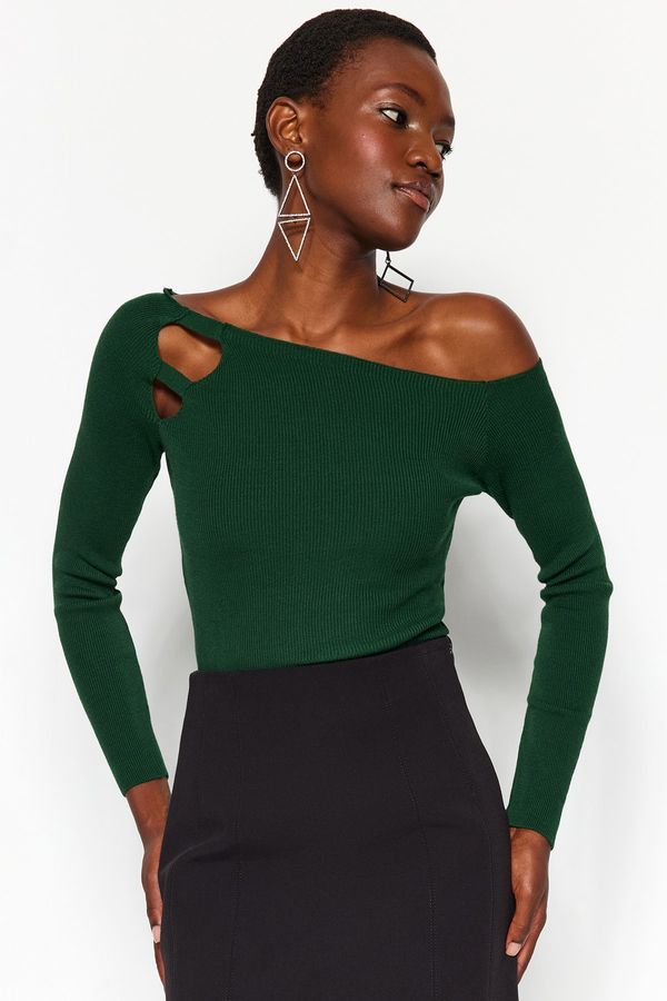 Trendyol Trendyol Emerald Window/Cut Out Knitwear Sweater