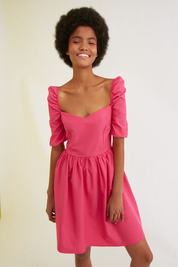 Trendyol Trendyol Fuchsia Balloon Sleeve Dress